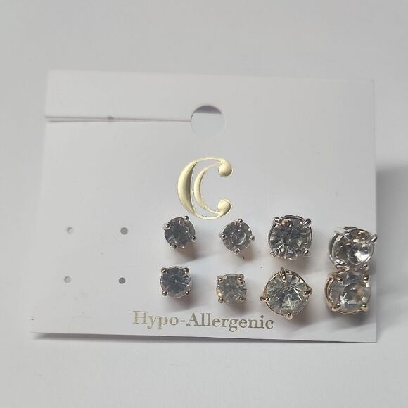 Charming Charlie Hypo-Allergenic Stud Earrings Set - Picture 1 of 4